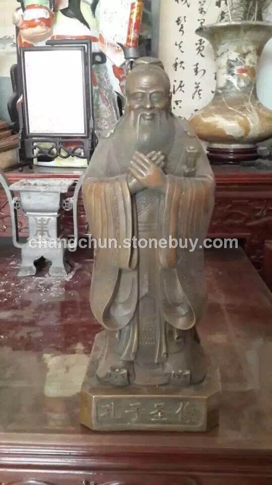 孔子标准像石雕 (2)