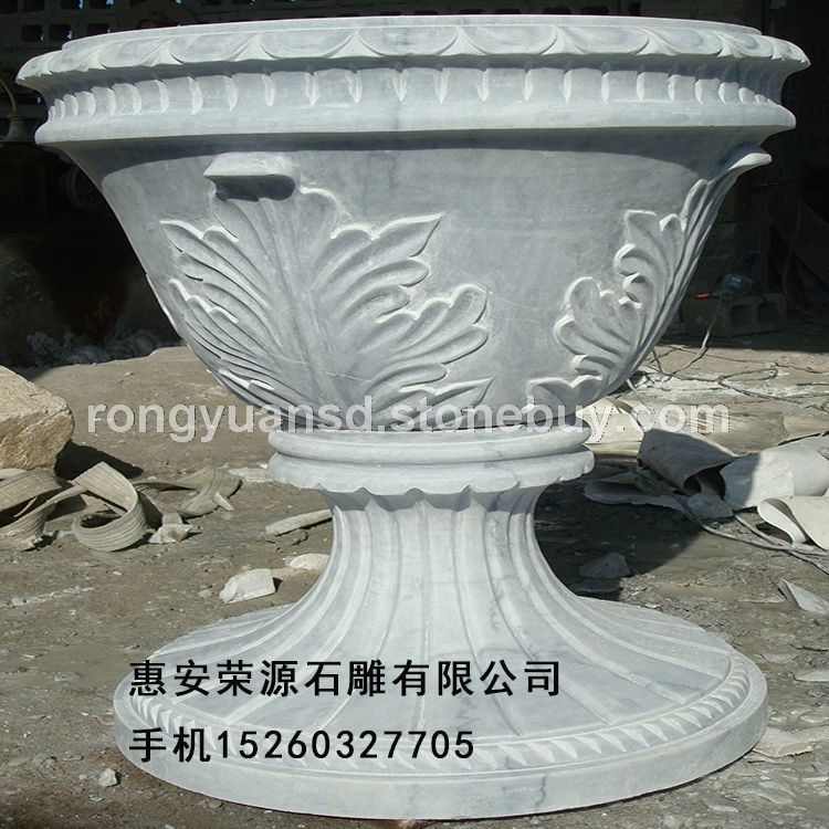 订做石花钵/酒店石花盆/园林花钵/花岗岩花钵/黄锈石花钵