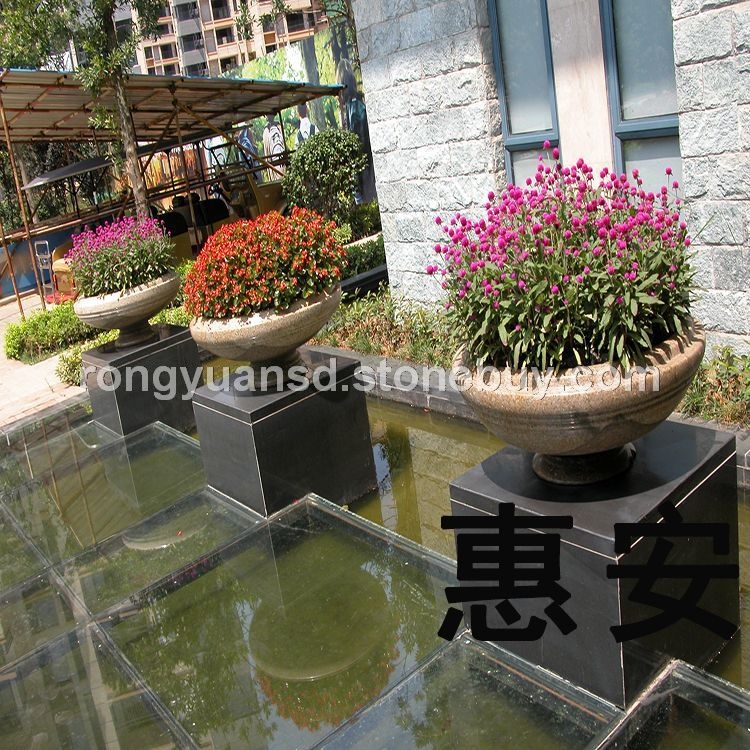 订做石花钵/酒店石花盆/园林花钵/花岗岩花钵096
