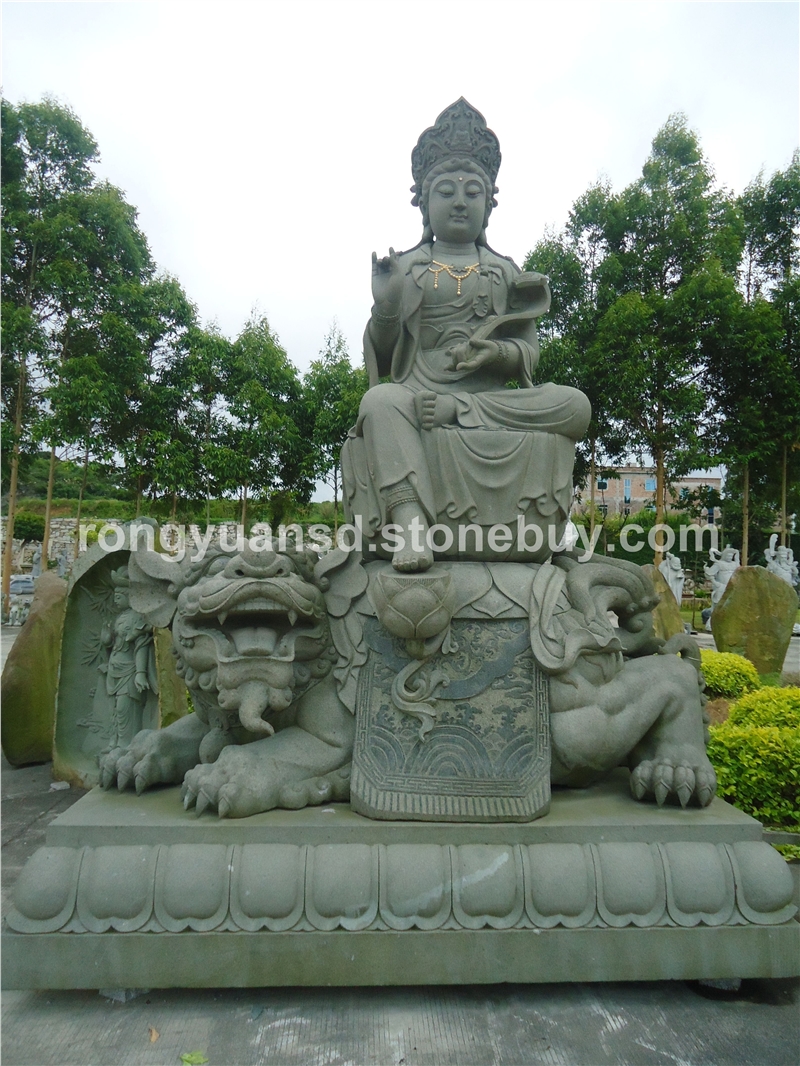 石材观音雕塑 寺庙佛像雕塑 坐像观音 菩萨石雕