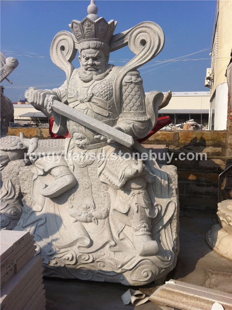 供应四大金刚雕塑 神像雕塑 寺庙工程人物石雕