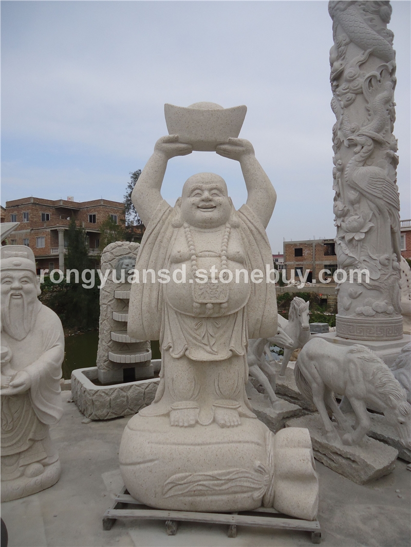 弥勒菩萨石雕 佛像雕塑 石雕笑佛 寺院笑佛石雕