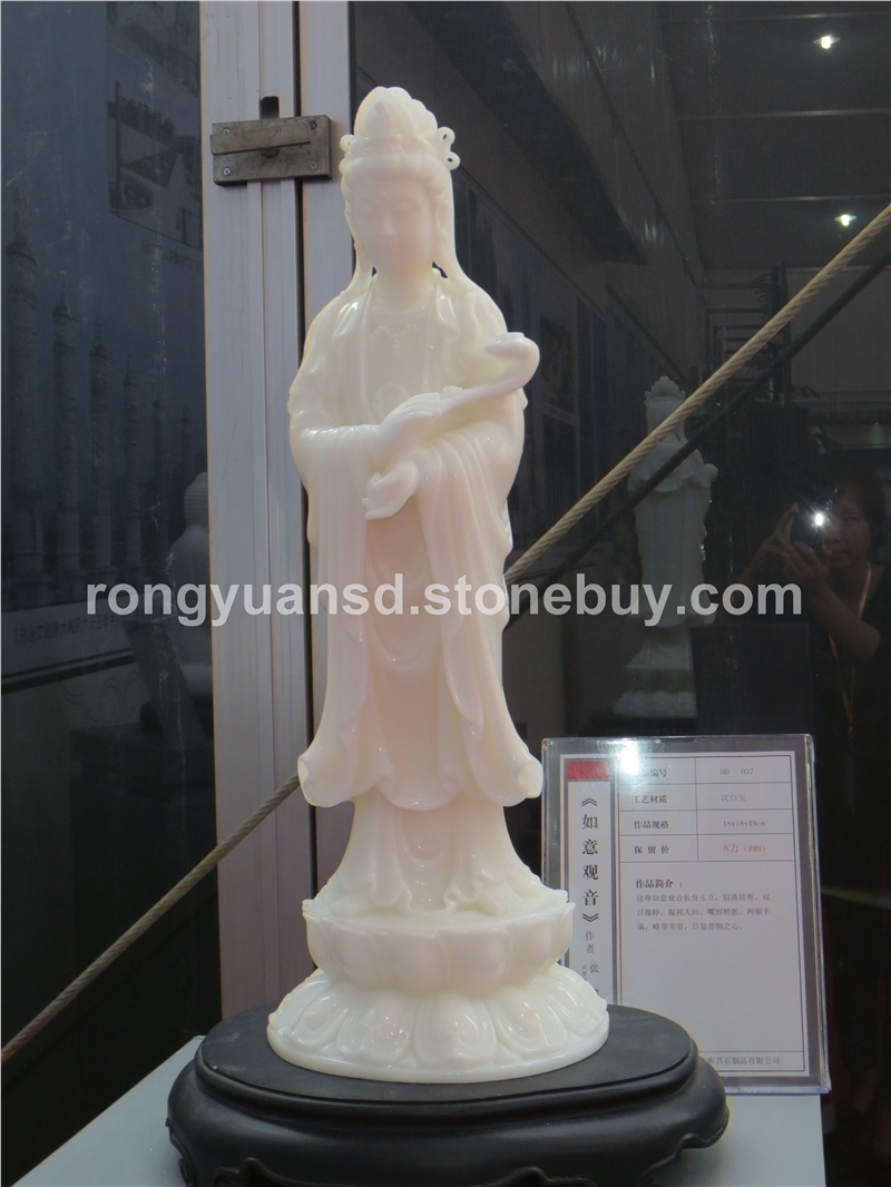 漢白玉觀音 石材佛像雕塑 人物雕塑