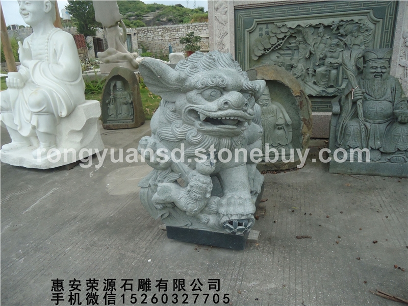 供应仿古石狮 献钱狮 门狮 石狮子 南狮