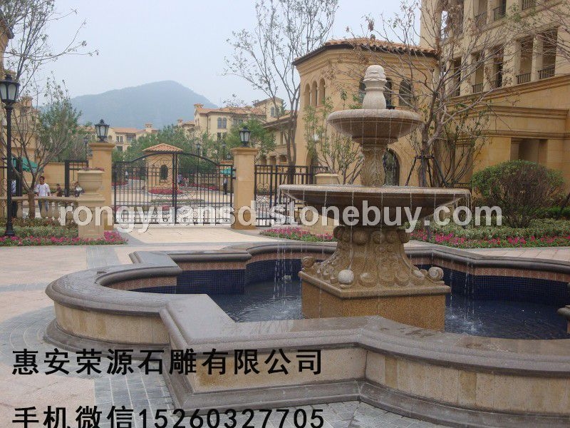 供應噴水池 水缽 黃金麻噴水池 噴泉