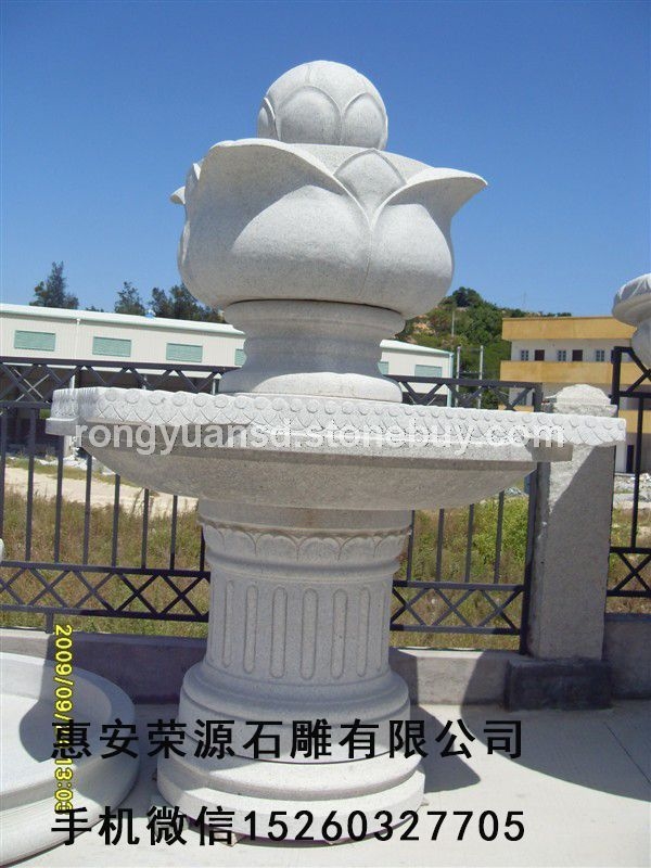 批發(fā) 石雕 庭院園林景觀噴泉 廣場噴泉水景 黃銹石噴水池雕塑