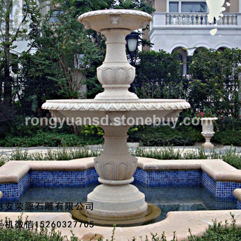 供應石雕跌水盆 噴水池 石雕水缽 園林水景 石雕噴泉