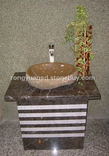 石材造型洗手盆 别墅石头洗手盆加工 天然石材水槽