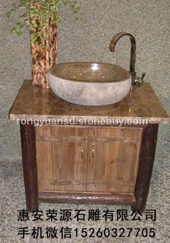 蒙古黑石洗手盆 天然石材洗手盆 别墅石材洗手盆加工 8899
