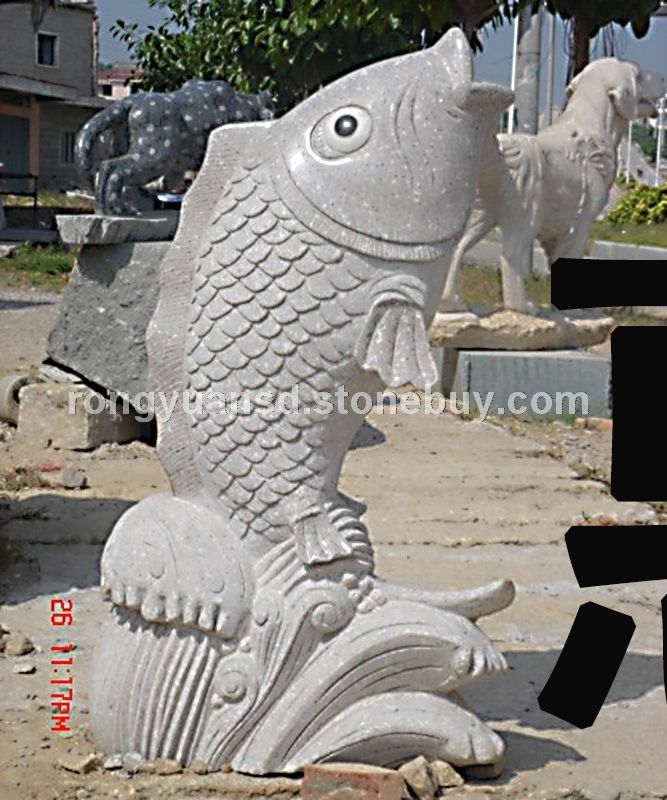 供应鲤鱼石雕 水动物雕塑 喷水鱼066