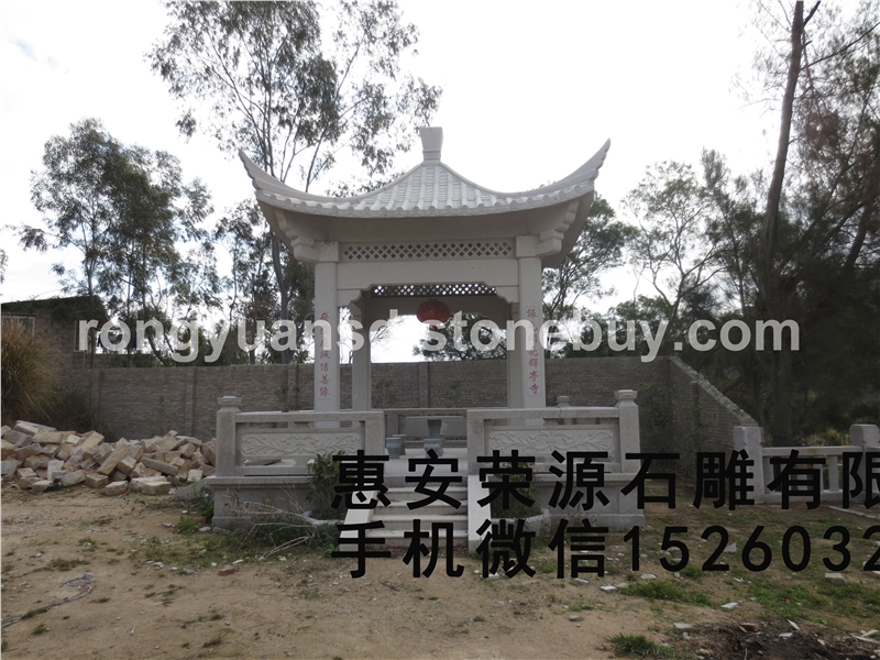 供應  石雕仿古六角涼亭 花崗巖涼亭 單層石亭 園林景觀 雙層涼亭  戶外石亭