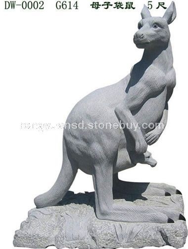 供應(yīng)石雕袋鼠 石材動物雕塑
