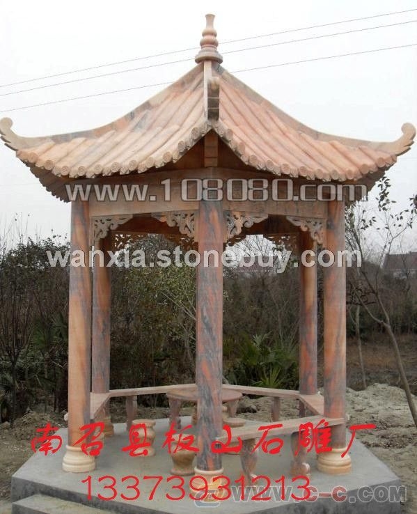 晚霞紅單層涼亭