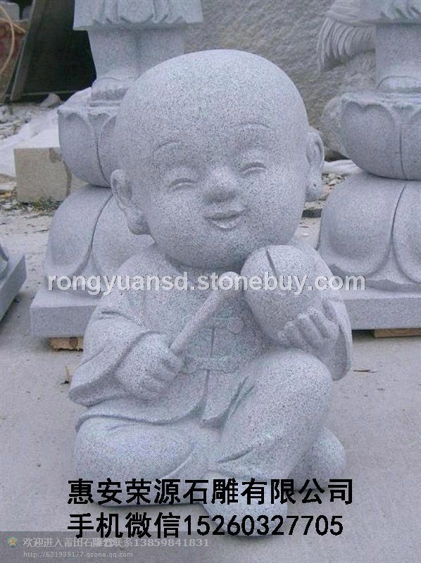 石材人物雕塑  花崗巖佛像雕塑 石雕小沙彌1