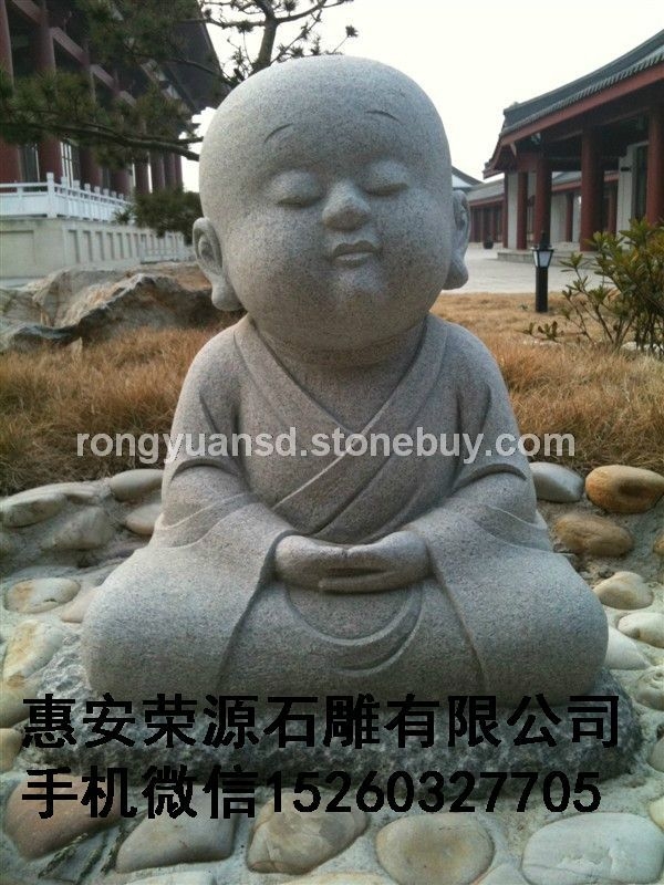 天然石材人物雕塑  佛像雕塑 石雕小沙弥6