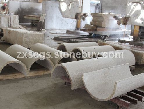 异型加工 湖北黄金麻石材窗套线 弧形窗套线 各种天然花岗岩异型