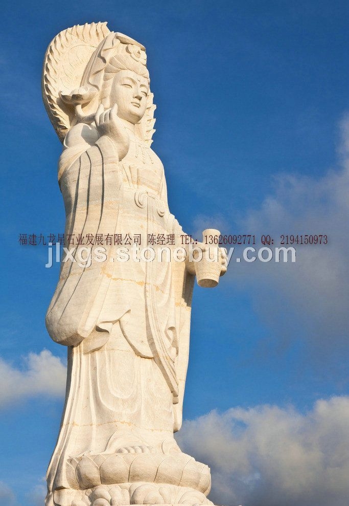 石雕觀音 漢白玉滴水觀音 送子觀音 寺廟佛像
