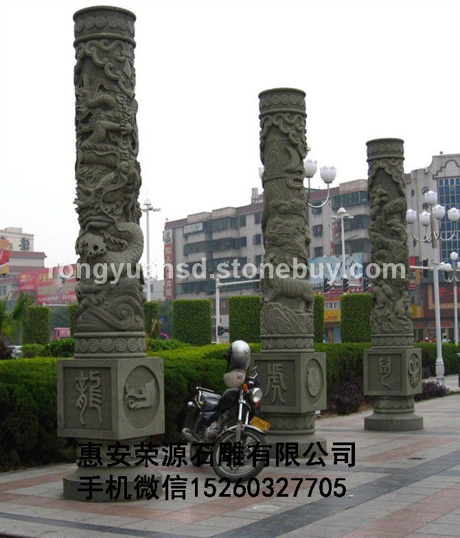 石柱雕刻 文化柱 罗马柱 龙柱 景观柱门柱 圆柱