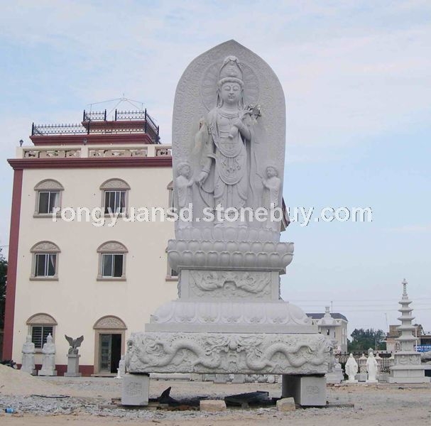 供應(yīng)  觀音雕塑  寺廟佛像石雕  石材人物工藝品