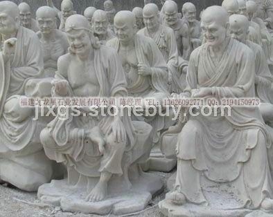 石材五百罗汉 五百罗汉雕像 寺院五百罗汉摆件