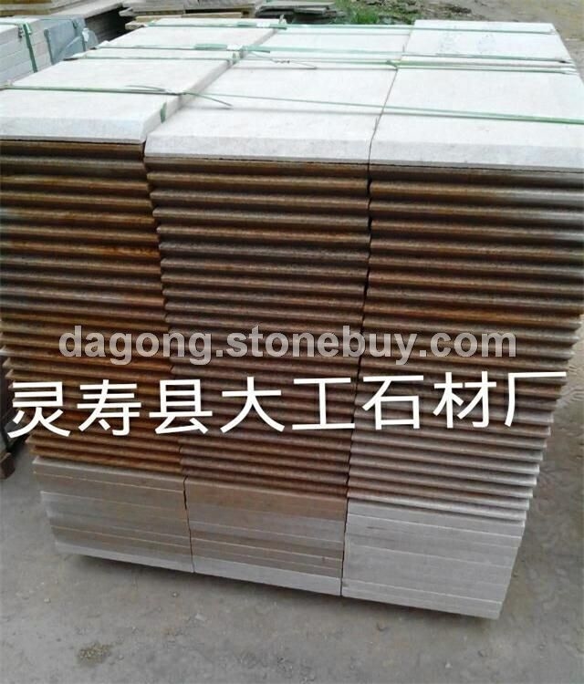 河北柏坡黄石材 黄色花岗岩　小米黄石材　柏坡黄花岗岩荔枝面　柏坡黄大型线条