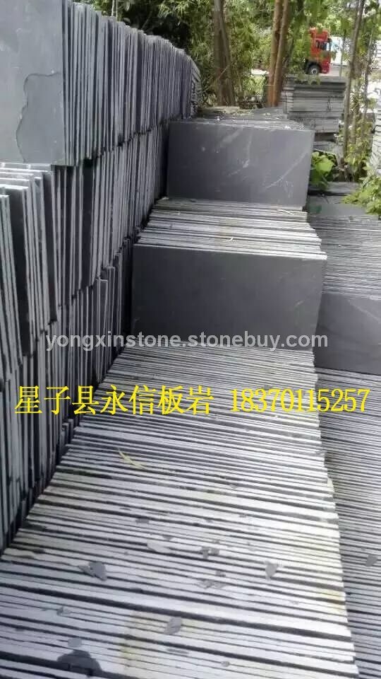 厂家批发板岩 文化石 低碳环保青石板岩 黑色锈色路沿石 边沿石