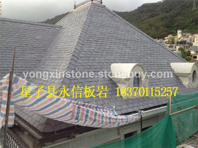 专业生产板岩 文化石 天然黑色石板瓦 青石板 仿古屋顶瓦片岩