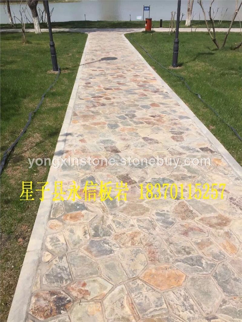 锈色网贴、天然板岩、园林地铺-2