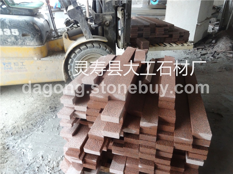 国内贵妃红石材 荔枝面 门槛石 花岗岩厂家批发 石材加工