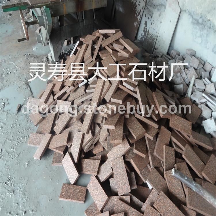 厂家直销贵妃红荔枝面花岗岩 火烧面贵妃红园林地铺石材