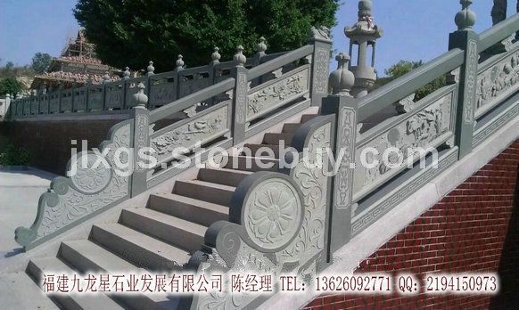 墙体设计装饰栏杆 寺庙古建专用 别墅小区楼梯扶手
