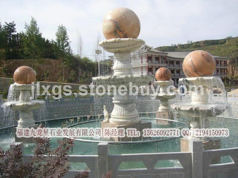 精品喷泉风水球 石雕喷泉 小区摆件