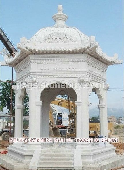 天然石头亭子 石雕园林景观 庭院亭子石雕