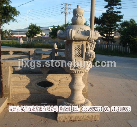 仿古石燈 六角石燈籠圓頂 寺廟庭院石燈