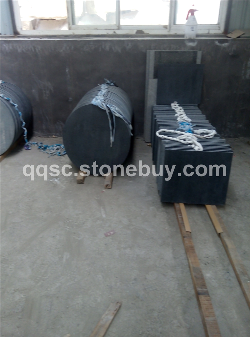 山西黑花岗岩亚光面石桌面板