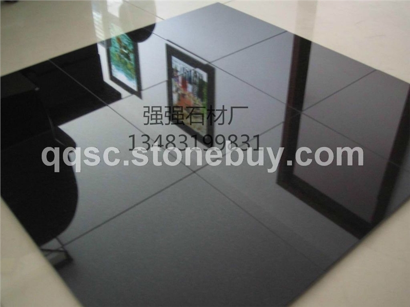 山西黑花岗岩抛光面大块地铺石