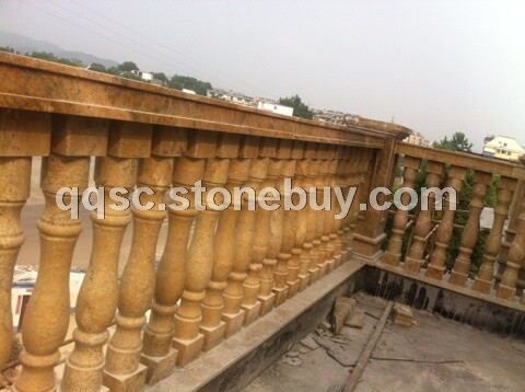 虎皮黄花岗岩异型栏杆石材