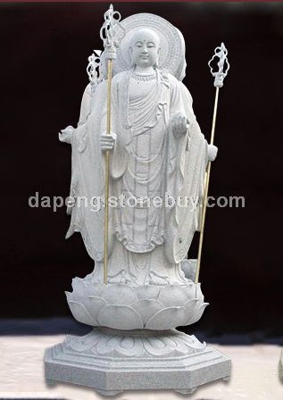 花崗巖地藏王雕刻 仿古人物石雕 惠安石材廠