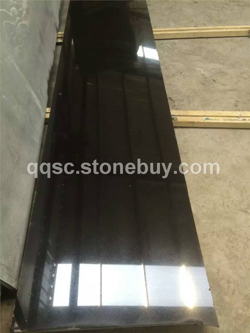 出口中国黑花岗岩抛光面超长板材