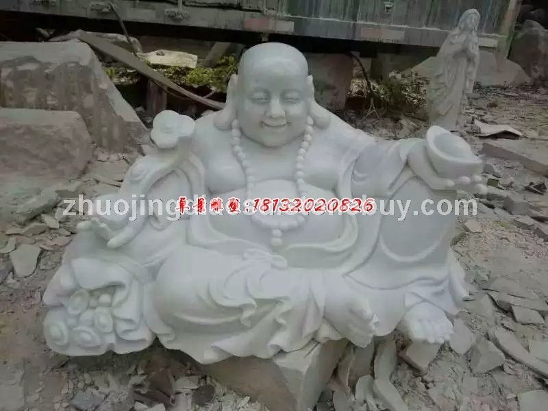 石头弥勒佛，汉白玉石雕弥勒佛