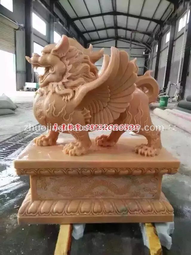 石头麒麟雕塑，石雕麒麟雕塑