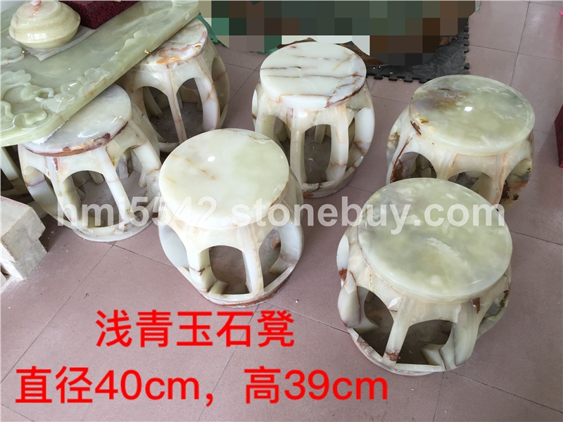 天然阿富汗玉石石凳