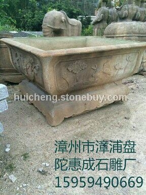 仿古石雕·花钵