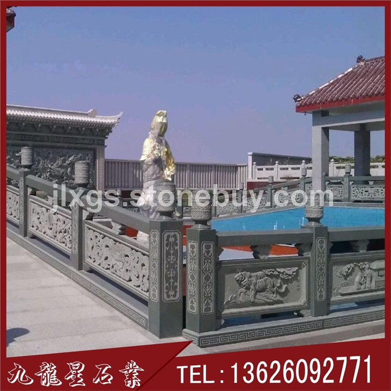 石雕护栏 桥梁石栏杆 古建筑青石栏杆