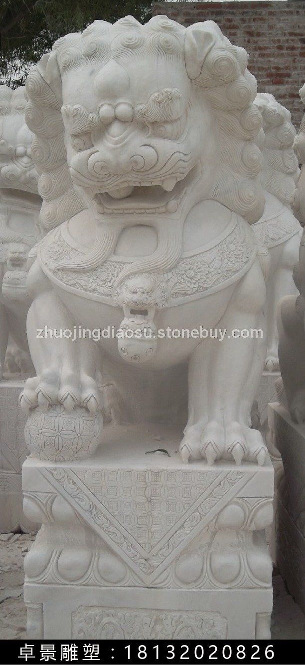 北京狮石雕，汉白玉北京狮雕塑