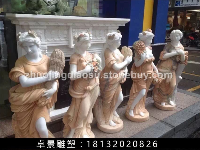 美女石雕，漢白玉美女雕刻