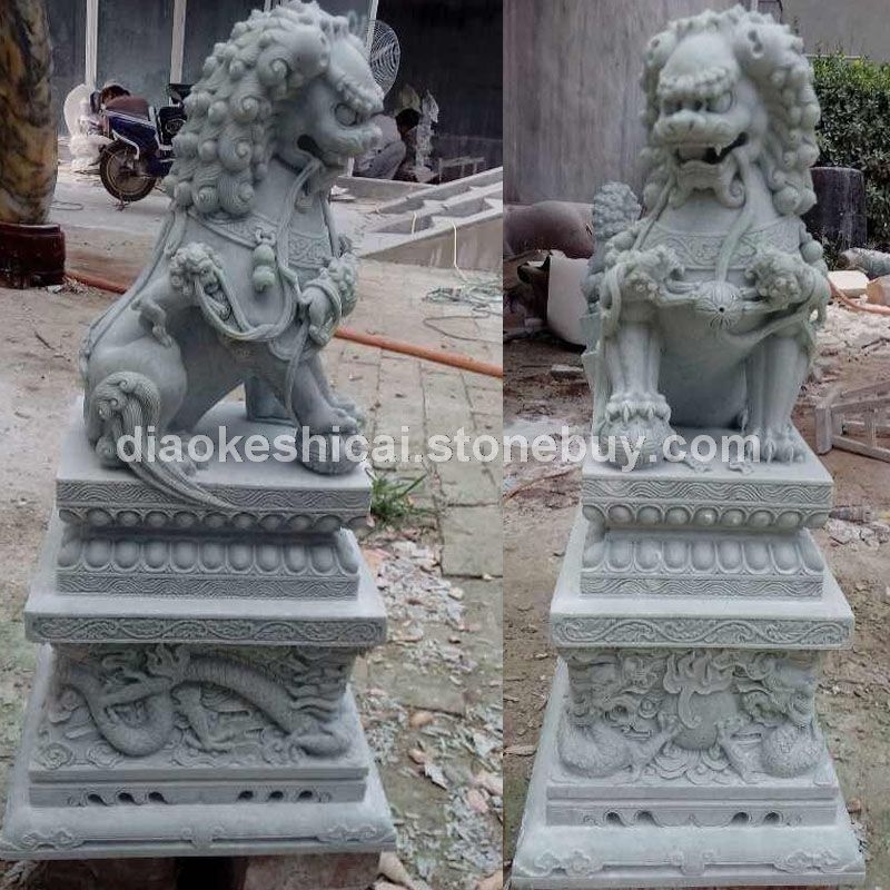 石雕獅子鎮(zhèn)宅辟邪 門口擺件
