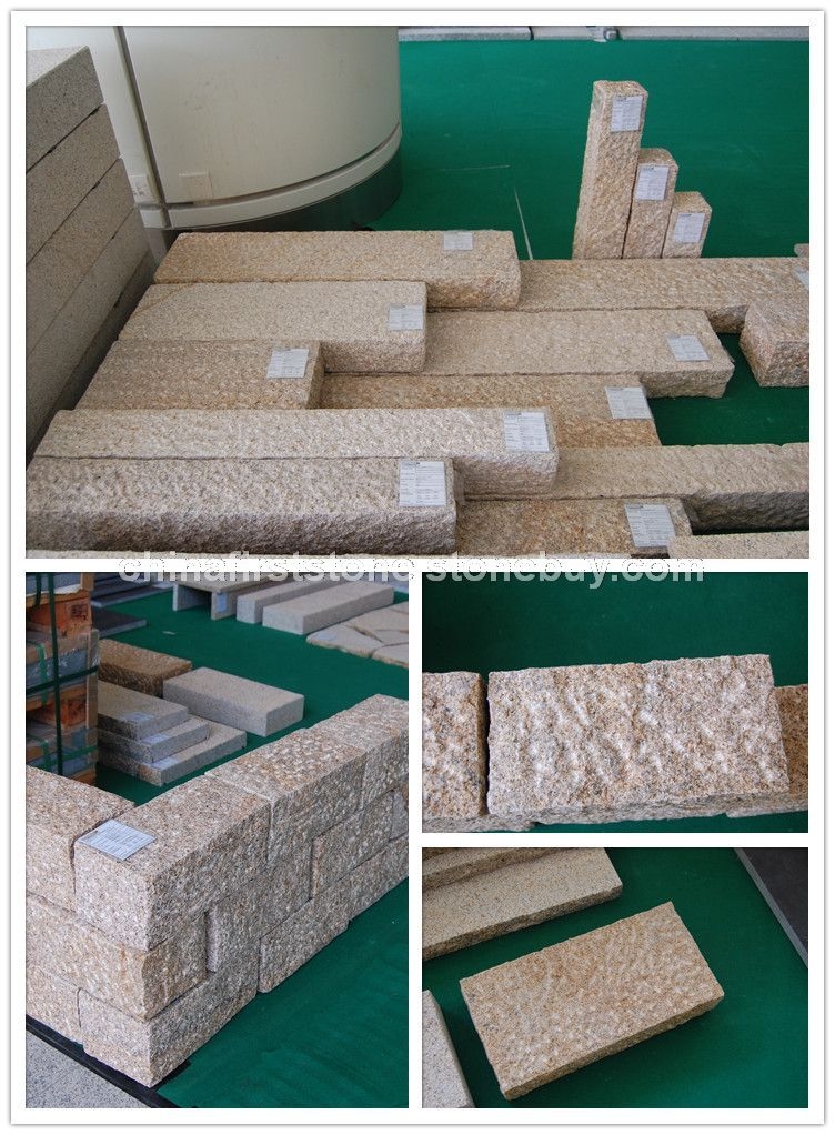G682锈色花岗岩菠萝面加工