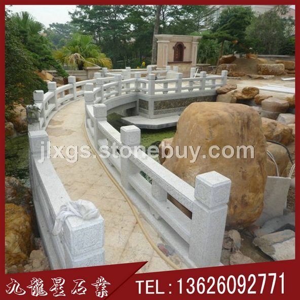 白麻石栏杆 石材栏杆定做 福建石雕栏杆