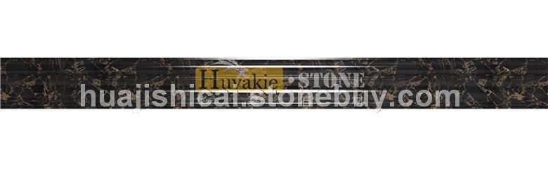 华基石材厂家直销大理石石线供应 120-30雅典黑金花